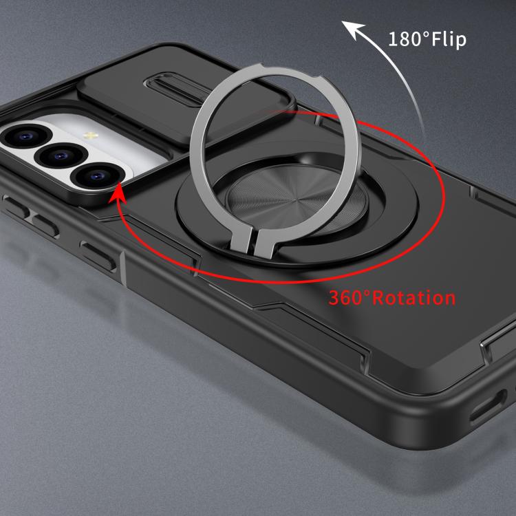 For Samsung Galaxy A56 5G / A36 5G Camshield Rotation Holder MagSafe Phone Case