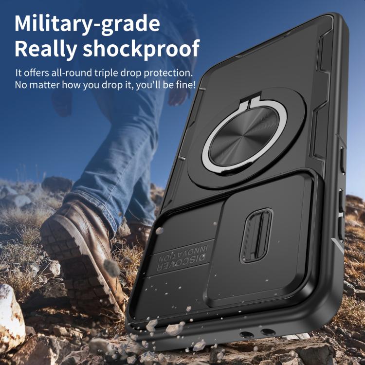 For Samsung Galaxy A56 5G / A36 5G Camshield Rotation Holder MagSafe Phone Case