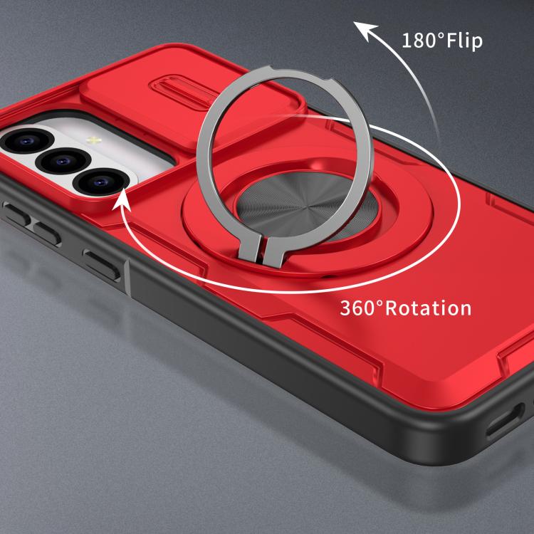 For Samsung Galaxy A56 5G / A36 5G Camshield Rotation Holder MagSafe Phone Case