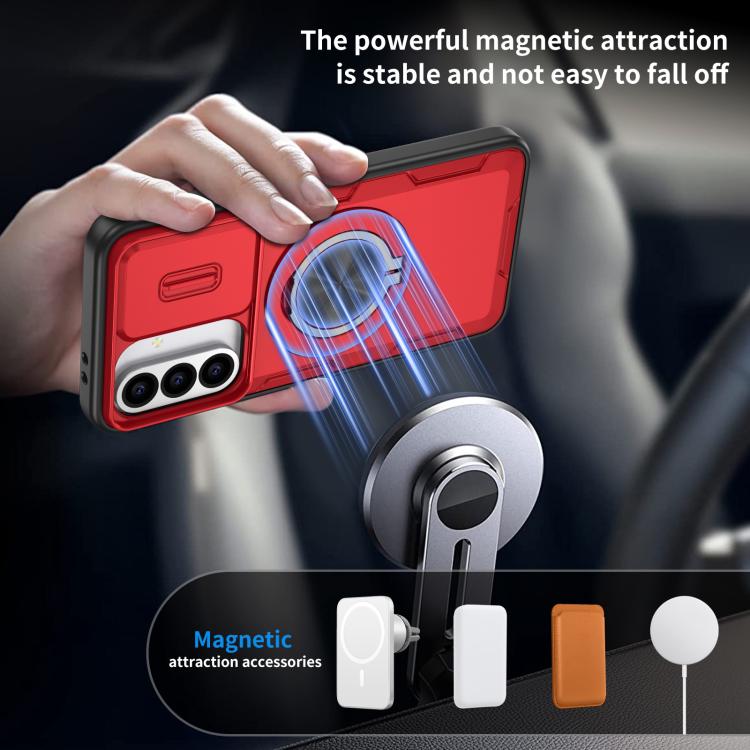 For Samsung Galaxy A56 5G / A36 5G Camshield Rotation Holder MagSafe Phone Case