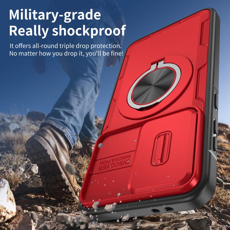 For Samsung Galaxy A56 5G / A36 5G Camshield Rotation Holder MagSafe Phone Case