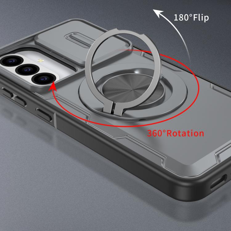For Samsung Galaxy A56 5G / A36 5G Camshield Rotation Holder MagSafe Phone Case