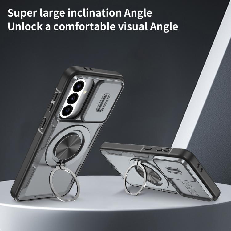 For Samsung Galaxy A56 5G / A36 5G Camshield Rotation Holder MagSafe Phone Case