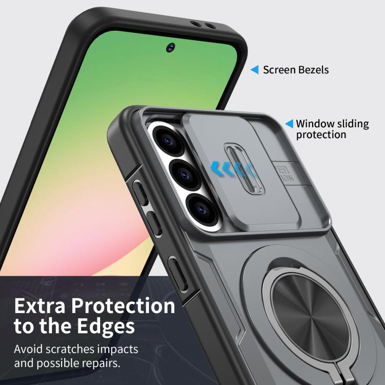 For Samsung Galaxy A56 5G / A36 5G Camshield Rotation Holder MagSafe Phone Case