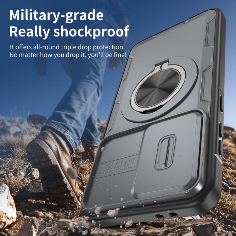 For Samsung Galaxy A56 5G / A36 5G Camshield Rotation Holder MagSafe Phone Case