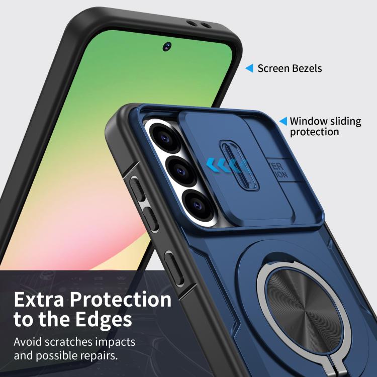 For Samsung Galaxy A56 5G / A36 5G Camshield Rotation Holder MagSafe Phone Case