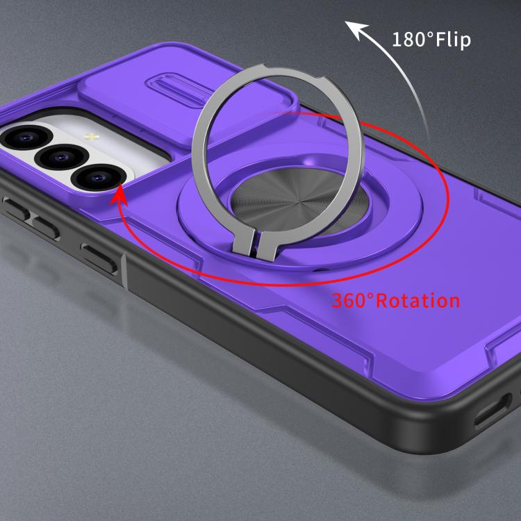 For Samsung Galaxy A56 5G / A36 5G Camshield Rotation Holder MagSafe Phone Case