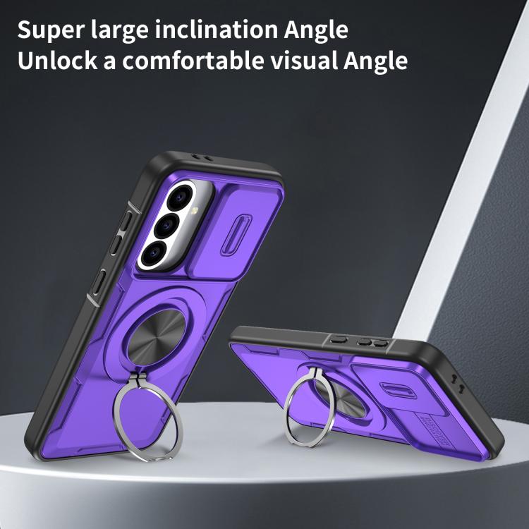 For Samsung Galaxy A56 5G / A36 5G Camshield Rotation Holder MagSafe Phone Case