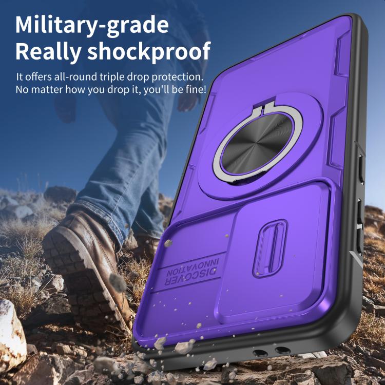 For Samsung Galaxy A56 5G / A36 5G Camshield Rotation Holder MagSafe Phone Case