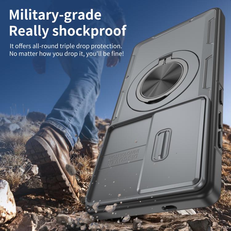 For Samsung Galaxy S25 Ultra 5G Camshield Rotation Holder MagSafe Phone Case