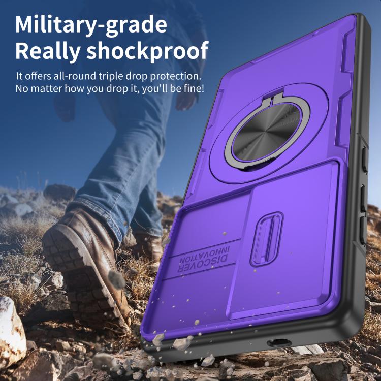 For Samsung Galaxy S25 Ultra 5G Camshield Rotation Holder MagSafe Phone Case
