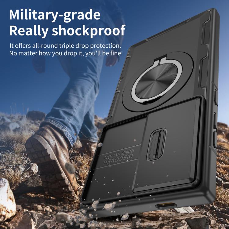 For Samsung Galaxy S24 Ultra 5G Camshield Rotation Holder MagSafe Phone Case