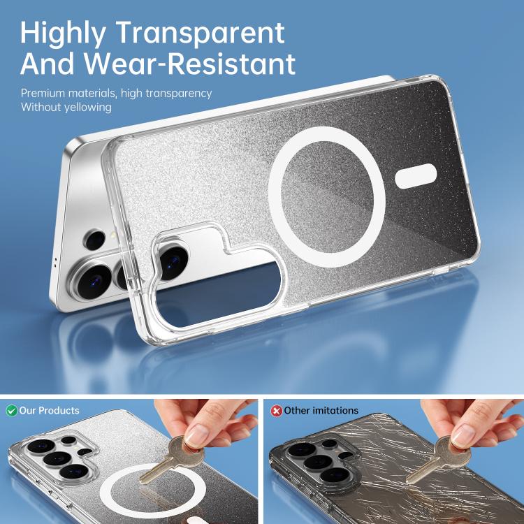For Samsung Galaxy S26 Ultra 5G Crystal Glitter Magnetic Phone Case