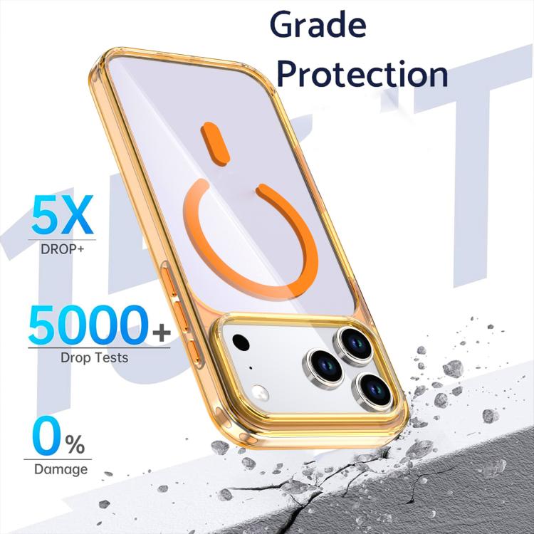 For iPhone 17 Pro Max Crystal Colorful Magnetic Phone Case