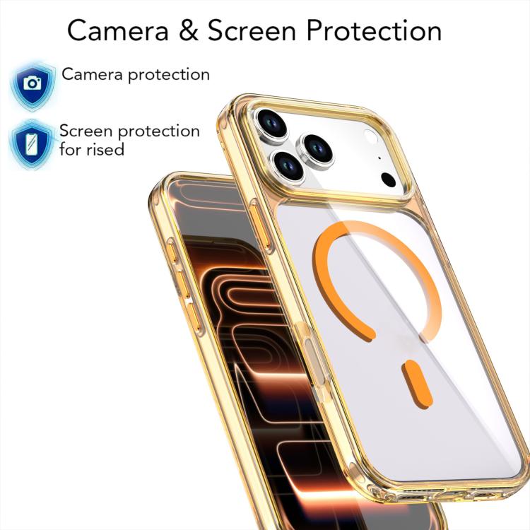 For iPhone 17 Pro Max Crystal Colorful Magnetic Phone Case
