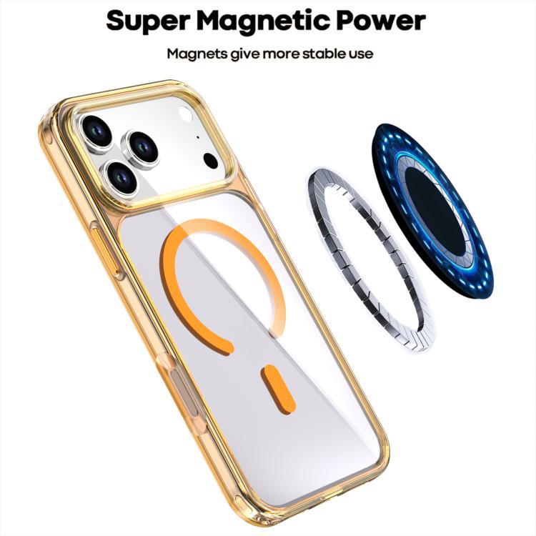 For iPhone 17 Pro Max Crystal Colorful Magnetic Phone Case