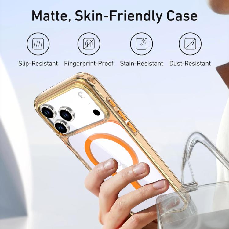 For iPhone 17 Pro Max Crystal Colorful Magnetic Phone Case