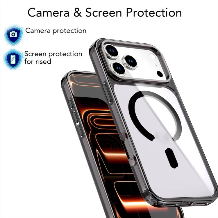 For iPhone 17 Pro Max Crystal Colorful Magnetic Phone Case