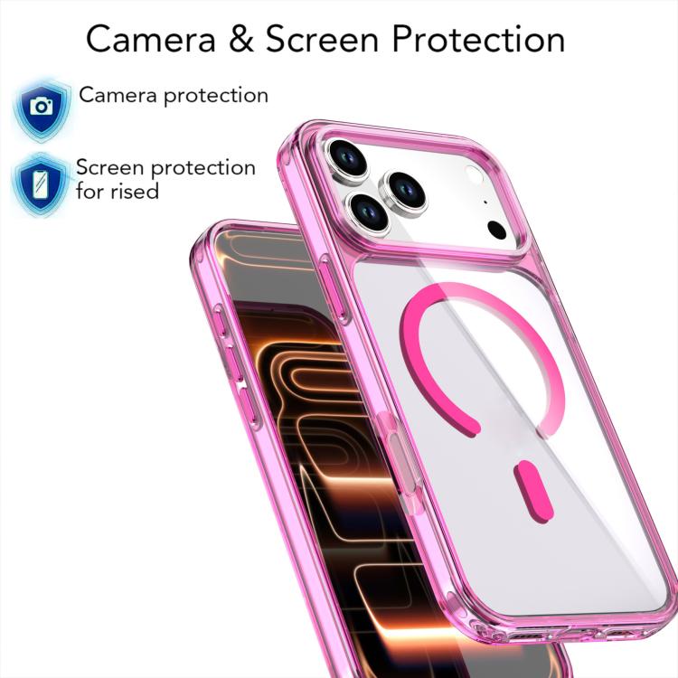 For iPhone 17 Pro Max Crystal Colorful Magnetic Phone Case