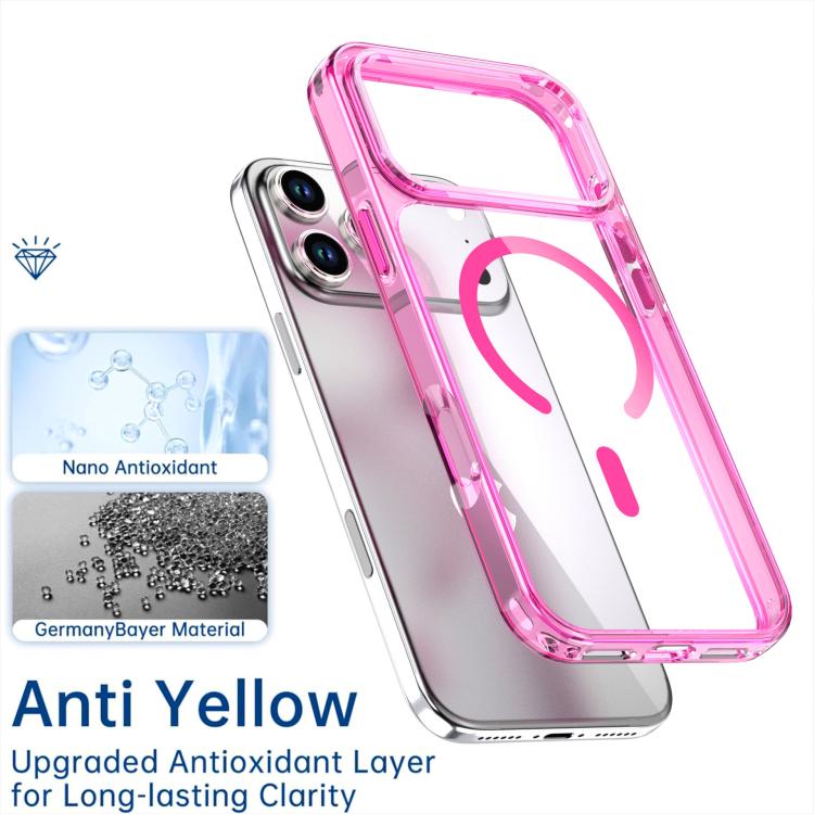 For iPhone 17 Pro Max Crystal Colorful Magnetic Phone Case