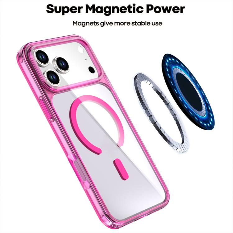 For iPhone 17 Pro Max Crystal Colorful Magnetic Phone Case