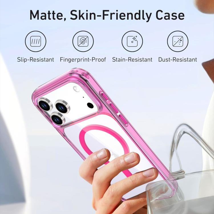 For iPhone 17 Pro Max Crystal Colorful Magnetic Phone Case