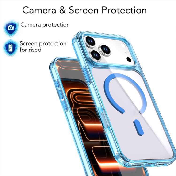 For iPhone 17 Pro Max Crystal Colorful Magnetic Phone Case