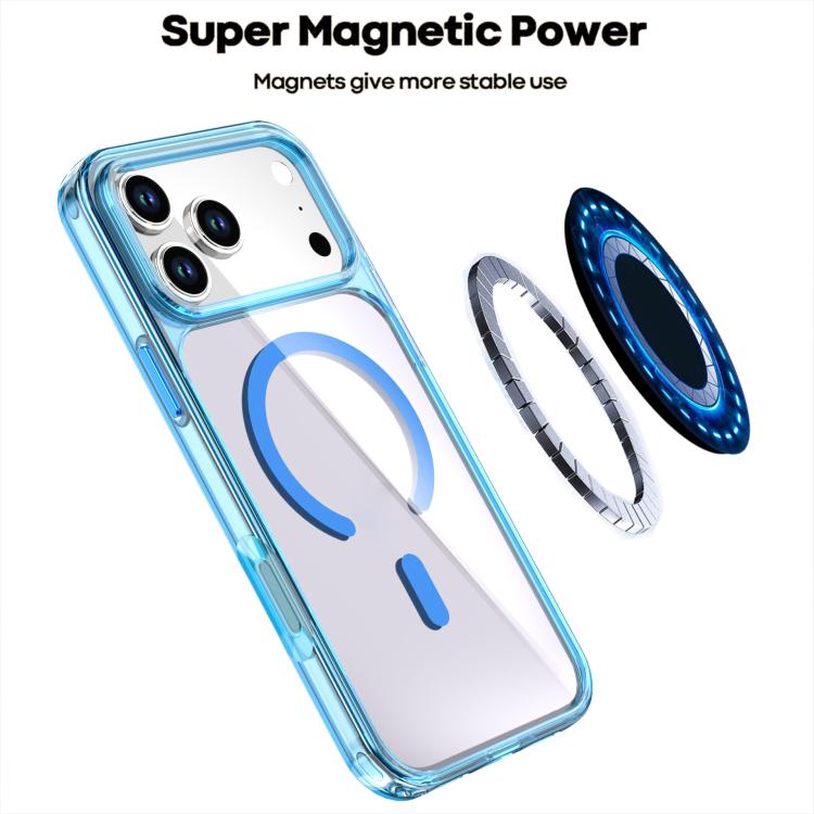 For iPhone 17 Pro Max Crystal Colorful Magnetic Phone Case