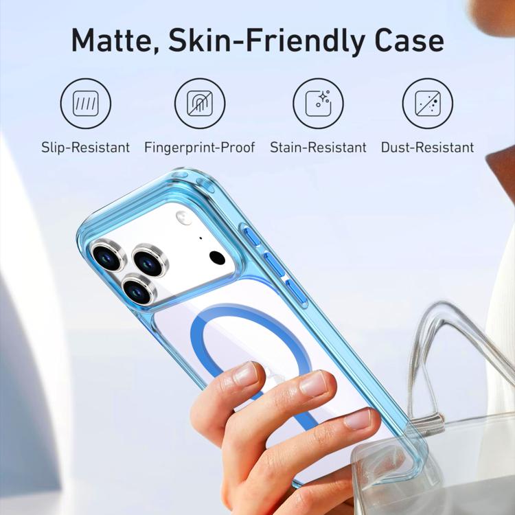 For iPhone 17 Pro Max Crystal Colorful Magnetic Phone Case