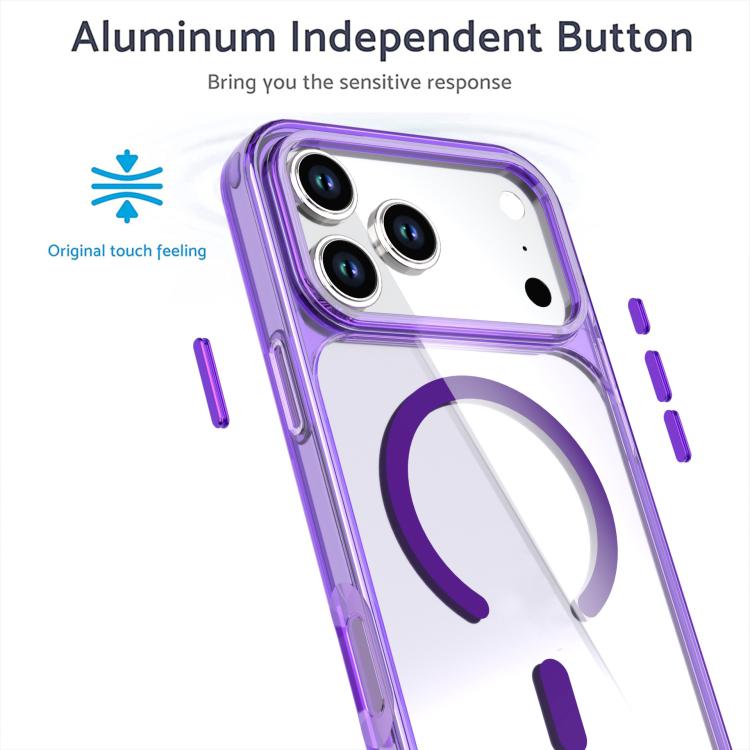 For iPhone 17 Pro Max Crystal Colorful Magnetic Phone Case