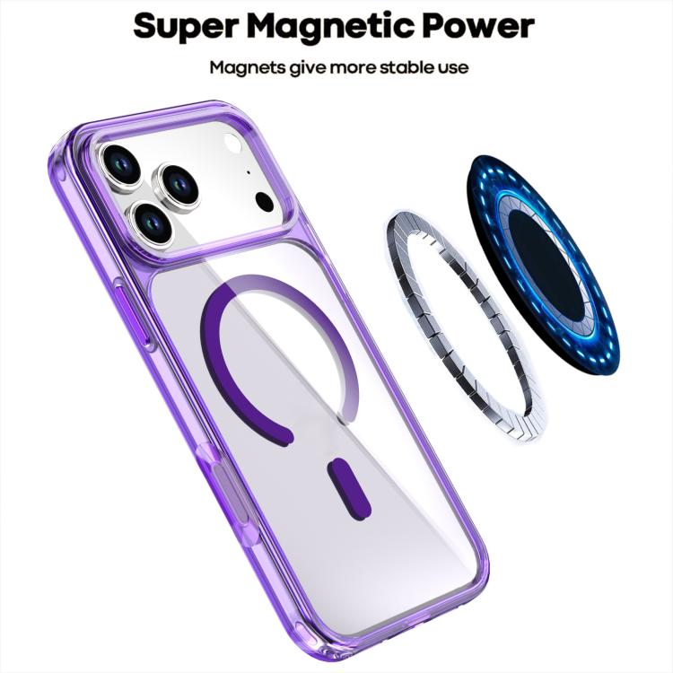 For iPhone 17 Pro Max Crystal Colorful Magnetic Phone Case