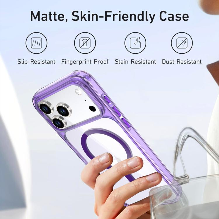 For iPhone 17 Pro Max Crystal Colorful Magnetic Phone Case