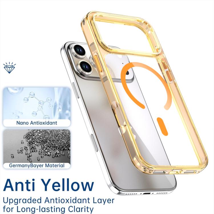For iPhone 17 Pro Crystal Colorful Magnetic Phone Case