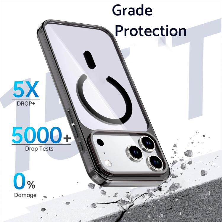 For iPhone 17 Pro Crystal Colorful Magnetic Phone Case