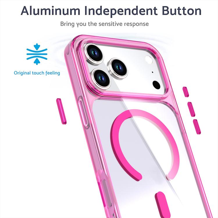 For iPhone 17 Pro Crystal Colorful Magnetic Phone Case