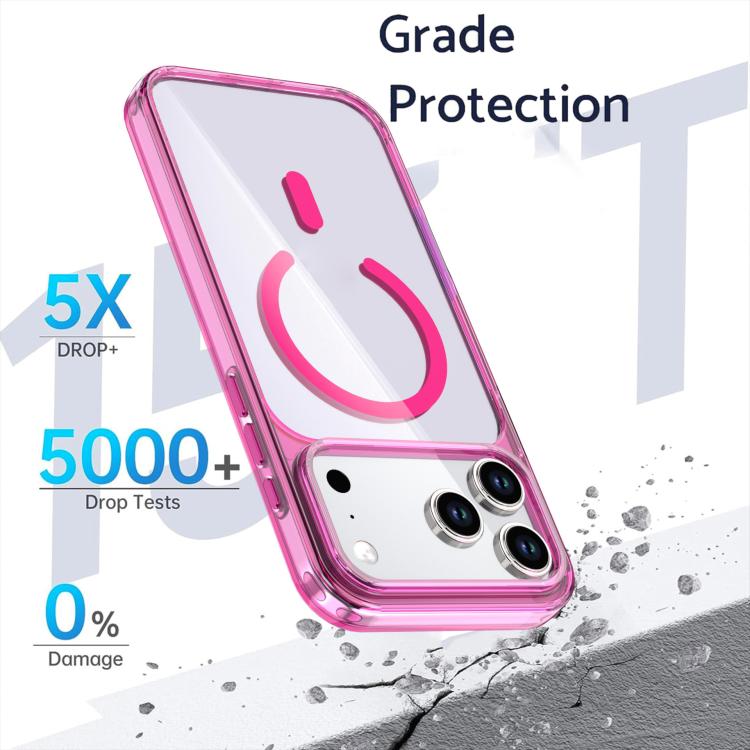 For iPhone 17 Pro Crystal Colorful Magnetic Phone Case