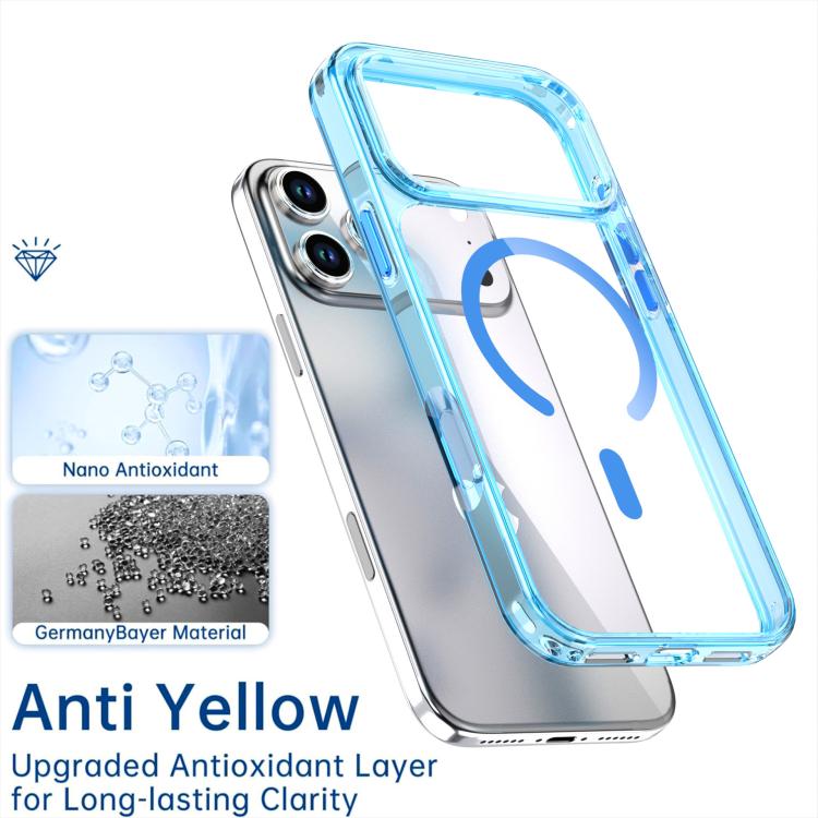 For iPhone 17 Pro Crystal Colorful Magnetic Phone Case