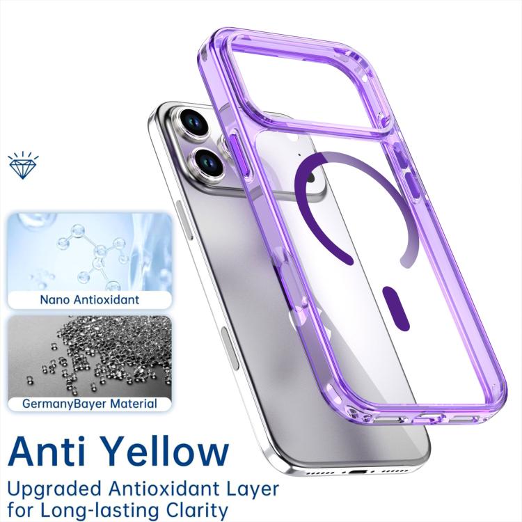 For iPhone 17 Pro Crystal Colorful Magnetic Phone Case