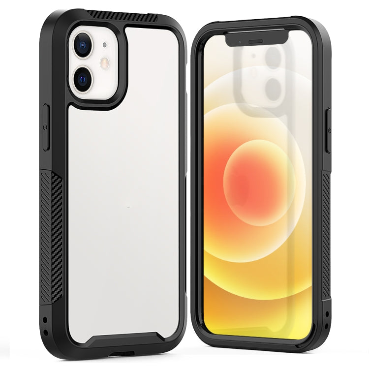 For iPhone 12 mini PC+TPU Color Transparent Shockproof Phone Protective Case