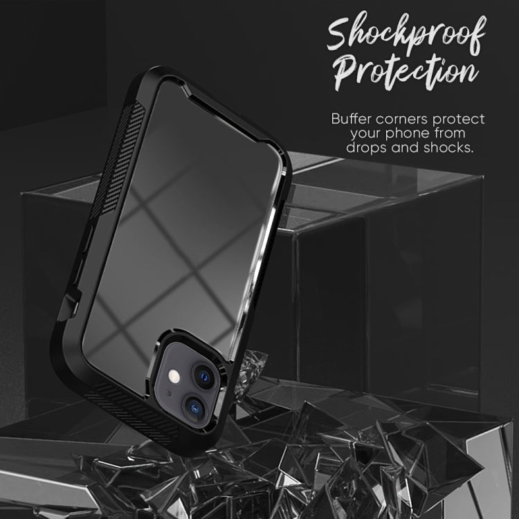 For iPhone 12 mini PC+TPU Color Transparent Shockproof Phone Protective Case
