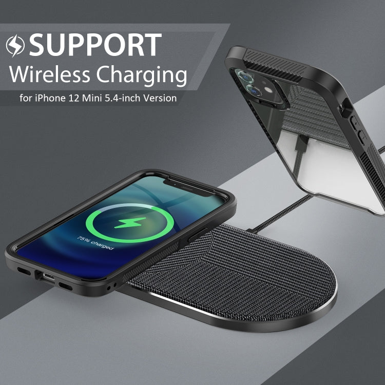 For iPhone 12 mini PC+TPU Color Transparent Shockproof Phone Protective Case