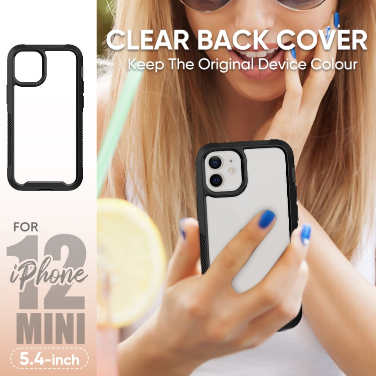 For iPhone 12 mini PC+TPU Color Transparent Shockproof Phone Protective Case