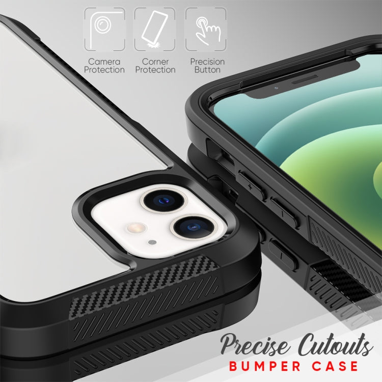For iPhone 12 mini PC+TPU Color Transparent Shockproof Phone Protective Case
