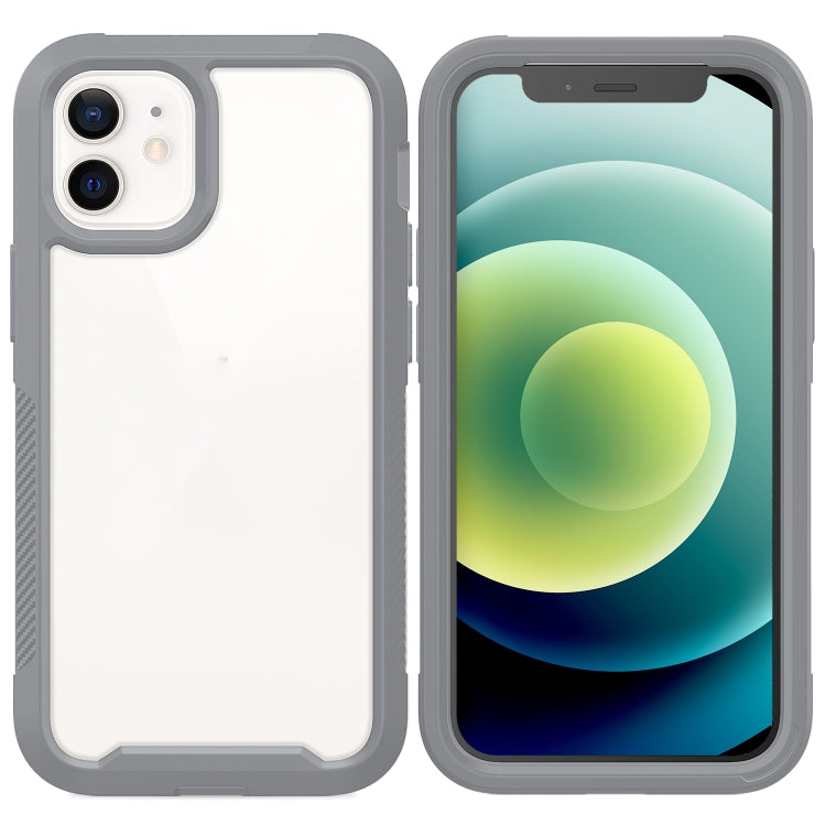 For iPhone 12 mini PC+TPU Color Transparent Shockproof Phone Protective Case