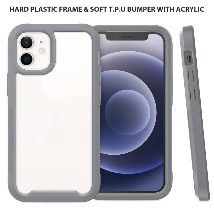 For iPhone 12 mini PC+TPU Color Transparent Shockproof Phone Protective Case