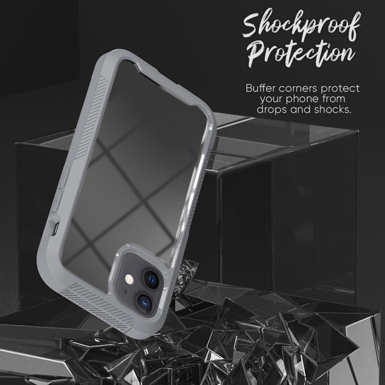 For iPhone 12 mini PC+TPU Color Transparent Shockproof Phone Protective Case