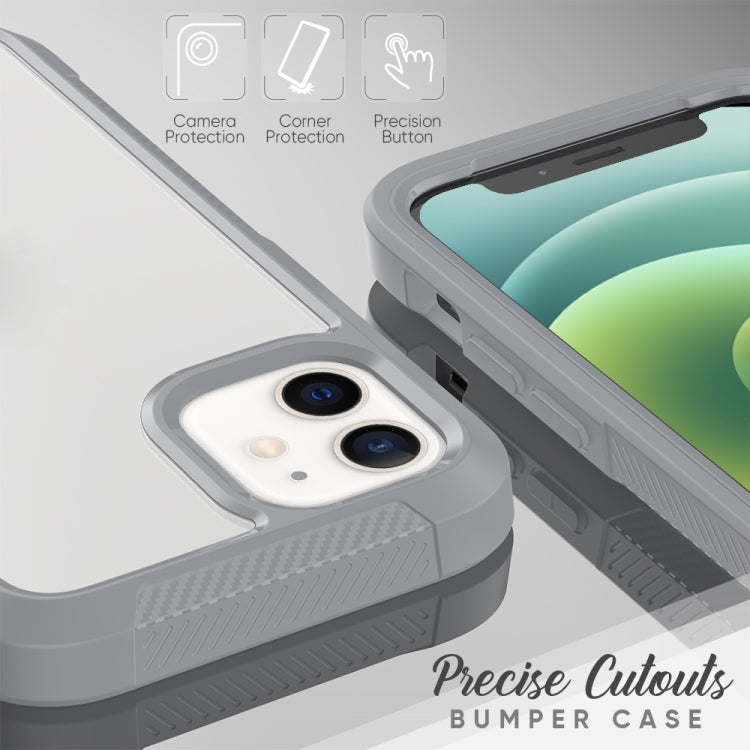 For iPhone 12 mini PC+TPU Color Transparent Shockproof Phone Protective Case