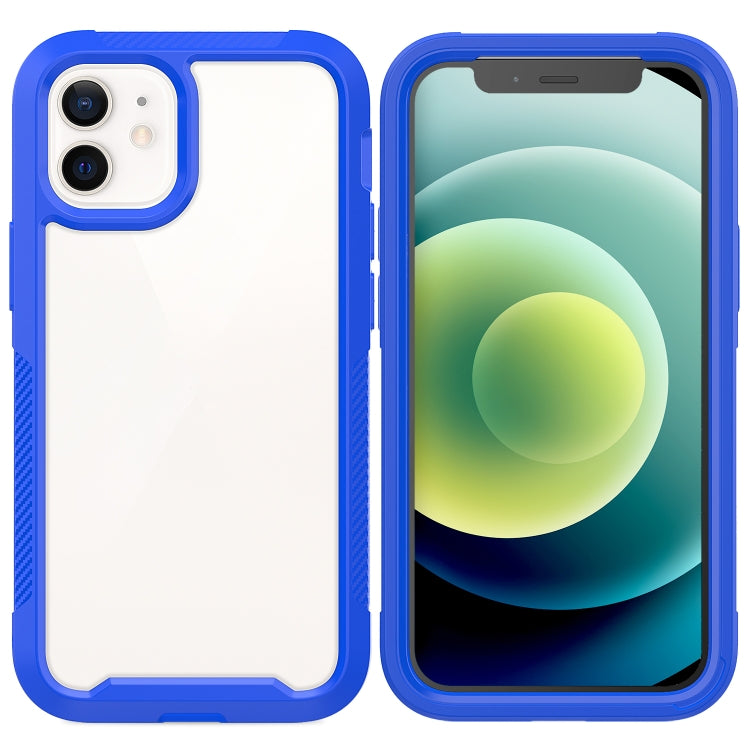 For iPhone 12 mini PC+TPU Color Transparent Shockproof Phone Protective Case