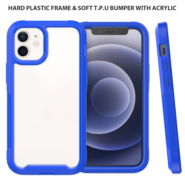 For iPhone 12 mini PC+TPU Color Transparent Shockproof Phone Protective Case