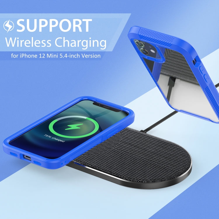 For iPhone 12 mini PC+TPU Color Transparent Shockproof Phone Protective Case